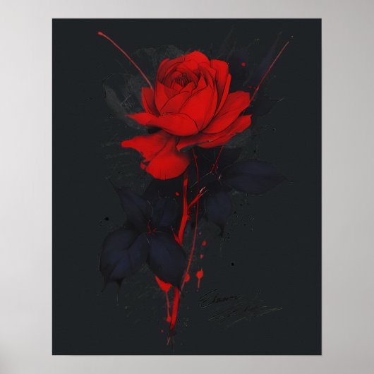 Trash Polka Rose Poster (Vorne)
