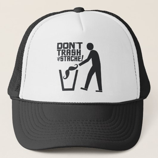 Trash Stache hat Truckerkappe (Vorderseite)