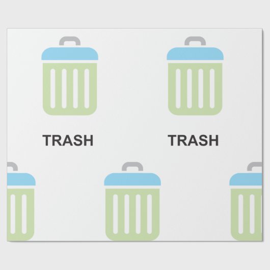 Trash-Symbol Geschenkpapier (Flach)