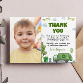 Trash Truck Birthday Foto Danke Karte
