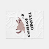 Trashed Boyfriend, Funny Trashed Panda Couples Pre Fleecedecke (Vorderseite (Horizontal))