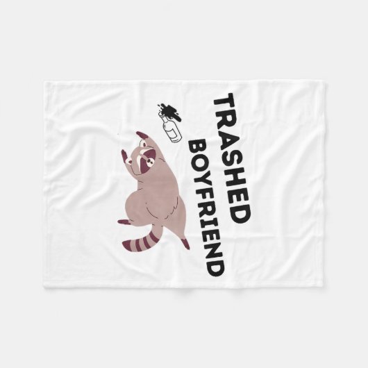 Trashed Boyfriend, Funny Trashed Panda Couples Pre Fleecedecke (Vorderseite (Horizontal))