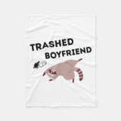 Trashed Boyfriend, Funny Trashed Panda Couples Pre Fleecedecke (Vorderseite)