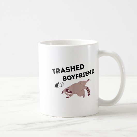 Trashed Boyfriend, Funny Trashed Panda Couples Pre Kaffeetasse (Rechts)