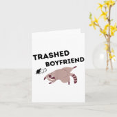 Trashed Boyfriend, Funny Trashed Panda Couples Pre Karte (Gelbe Blume)