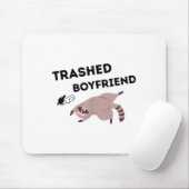 Trashed Boyfriend, Funny Trashed Panda Couples Pre Mousepad (Mit Mouse)