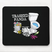 Trashed Panda Drunk Racoon Party Animal Meme Funny Mousepad (Vorne)