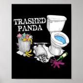 Trashed Panda Drunk Racoon Party Animal Meme Funny Poster (Vorne)