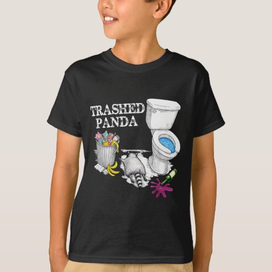 Trashed Panda Drunk Racoon Party Animal Meme Funny T-Shirt (Vorderseite)