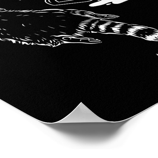 Trashed Panda Drunken Raccoon Funny Meme  Poster (Ecke)