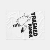Trashed Panda, Funny Drunk Raccoon, Funny Trash Pa Fleecedecke (Vorderseite (Horizontal))