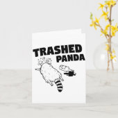 Trashed Panda, Funny Drunk Raccoon, Funny Trash Pa Karte (Gelbe Blume)