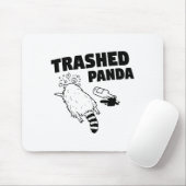 Trashed Panda, Funny Drunk Raccoon, Funny Trash Pa Mousepad (Mit Mouse)