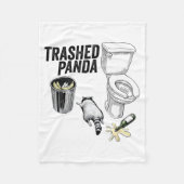Trashed Panda, Funny Drunk Raccoon, Trash Panda Hu Fleecedecke (Vorderseite)