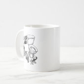 Trashed Panda, Funny Drunk Raccoon, Trash Panda Hu Kaffeetasse (Vorderseite Links)