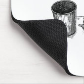 Trashed Panda, Funny Drunk Raccoon, Trash Panda Hu Mousepad (Ecke)