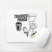 Trashed Panda, Funny Drunk Raccoon, Trash Panda Hu Mousepad (Mit Mouse)
