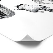 Trashed Panda, Funny Drunk Raccoon, Trash Panda Hu Poster (Ecke)