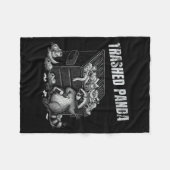 Trashed Panda Funny Drunk Racoon Cool Animals Grap Fleecedecke (Vorderseite (Horizontal))