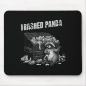 Trashed Panda Funny Drunk Racoon Cool Animals Grap Mousepad (Vorne)