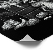 Trashed Panda Funny Drunk Racoon Cool Animals Grap Poster (Ecke)