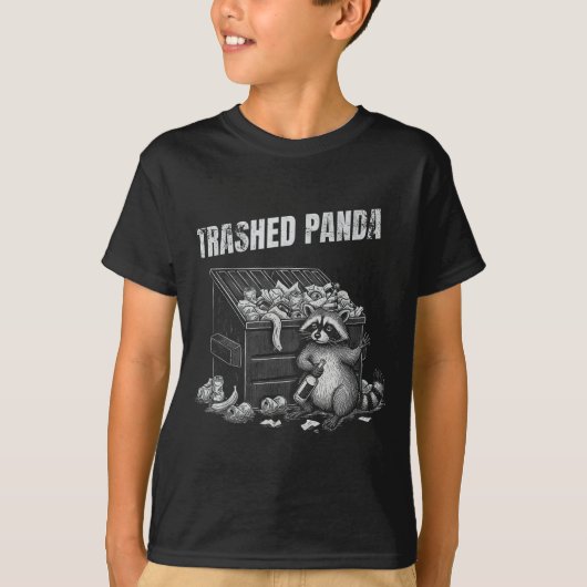 Trashed Panda Funny Drunk Racoon Cool Animals Grap T-Shirt (Vorderseite)