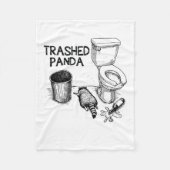 Trashed Panda Funny Drunk Racoon  Fleecedecke (Vorderseite)