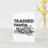 Trashed Panda Funny Drunk Racoon Gets Drunk Meme F Karte (Gelbe Blume)