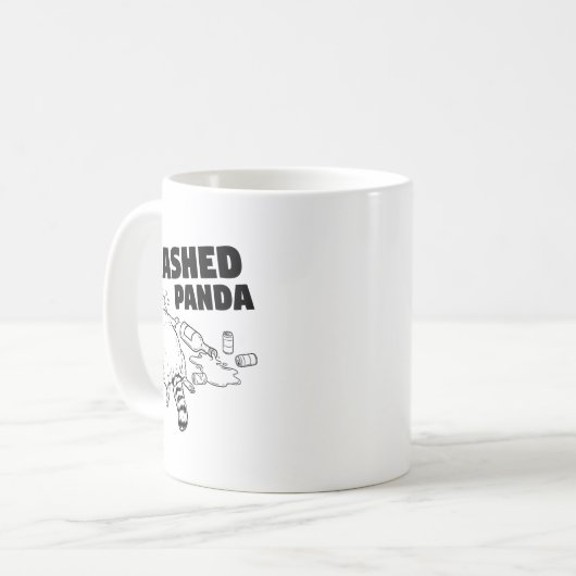 Trashed Panda Funny Drunk Racoon  Kaffeetasse (Vorderseite Links)