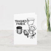 Trashed Panda Funny Drunk Racoon  Karte (Vorderseite)