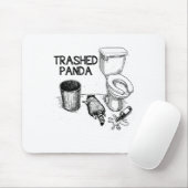 Trashed Panda Funny Drunk Racoon  Mousepad (Mit Mouse)