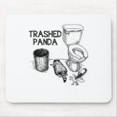 Trashed Panda Funny Drunk Racoon  Mousepad (Vorne)