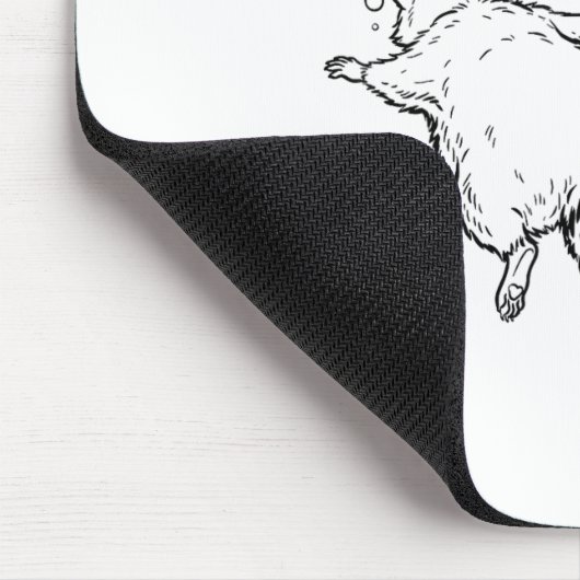 Trashed Panda Funny Drunk Racoon  Mousepad (Ecke)