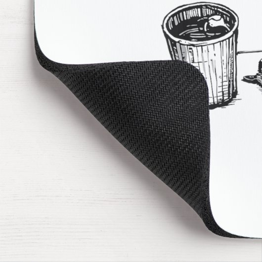 Trashed Panda Funny Drunk Racoon  Mousepad (Ecke)