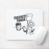 Trashed Panda Funny Drunk Racoon Mousepad (Mit Mouse)