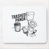 Trashed Panda Funny Drunk Racoon  Mousepad (Vorne)