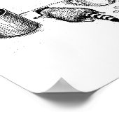 Trashed Panda Funny Drunk Racoon  Poster (Ecke)