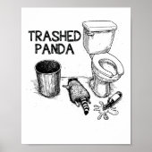Trashed Panda Funny Drunk Racoon  Poster (Vorne)