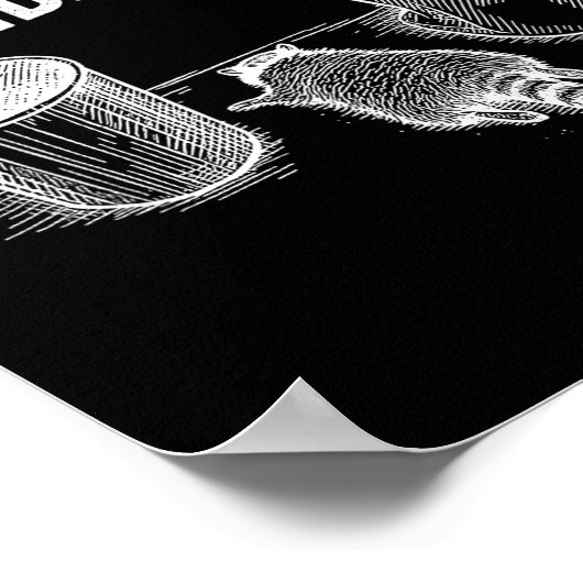 Trashed Panda Funny Drunk Racoon  Poster (Ecke)