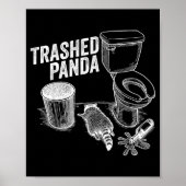 Trashed Panda Funny Drunk Racoon  Poster (Vorne)