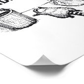 Trashed Panda Funny Drunk Racoon  Poster (Ecke)