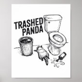 Trashed Panda Funny Drunk Racoon  Poster (Vorne)
