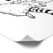 Trashed Panda Funny Drunk Racoon Poster (Ecke)