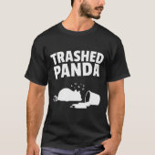 Trashed Panda Funny Drunk Racoon T-Shirt (Vorderseite)