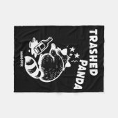 Trashed Panda Hangover Social Media Crazy Drunk Ra Fleecedecke (Vorderseite (Horizontal))