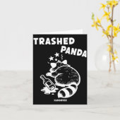 Trashed Panda Hangover Social Media Crazy Drunk Ra Karte (Gelbe Blume)