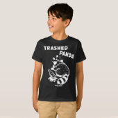 Trashed Panda Hangover Social Media Crazy Drunk Ra T-Shirt (Vorne ganz)