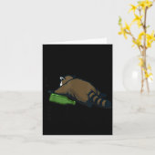 Trashed Panda Is My Srit Animal Funny Trash Racoon Karte (Gelbe Blume)