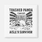 Trashed Panda Liquore Funny Hangover Crazy Drunk R Magnet (Vorne)