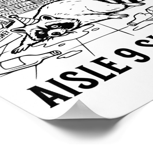 Trashed Panda Liquore Funny Hangover Crazy Drunk R Poster (Ecke)